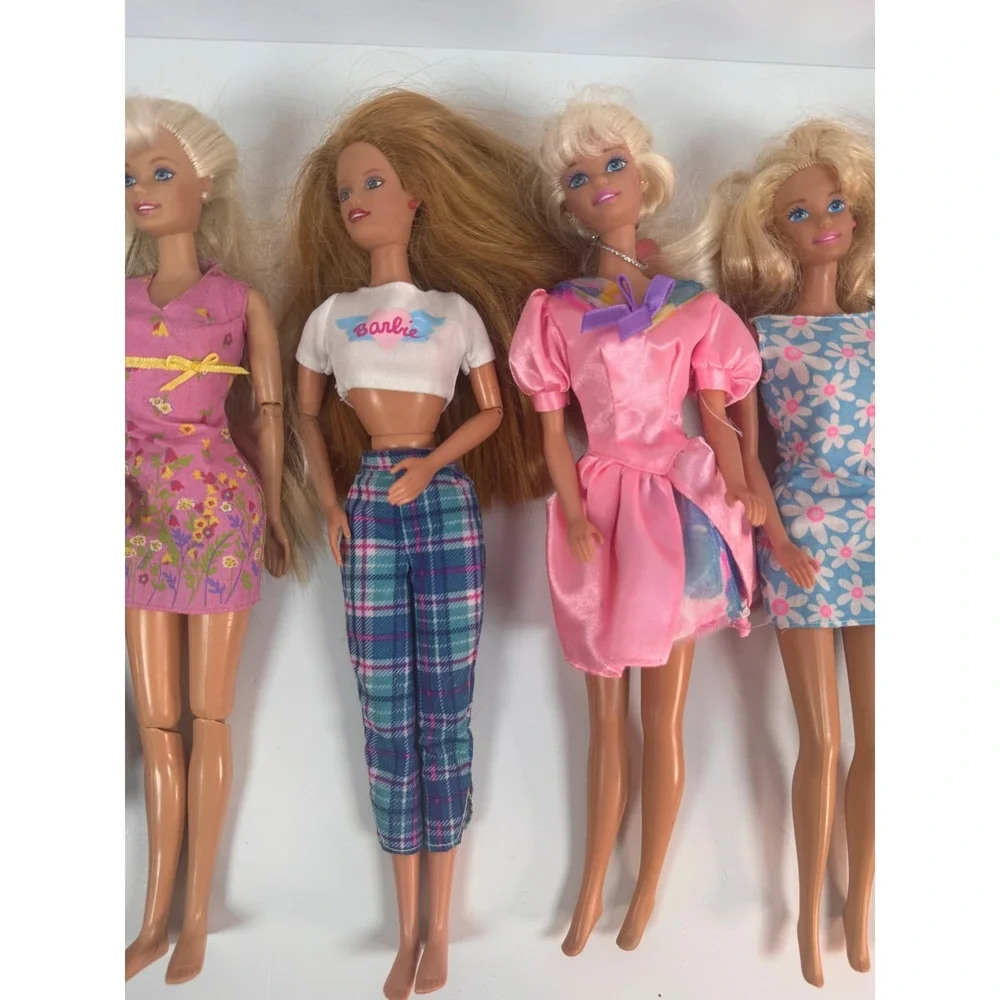 Vintage Barbie Doll Lot of 4 70s 90s Mattel Clothes Ariel Little Mermaid 1966